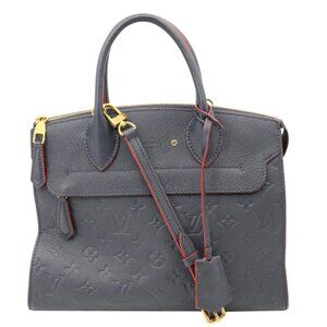 Louis Vuitton  Pont Neuf MM Empreinte Leather Shoulder Bag Marine Rouge